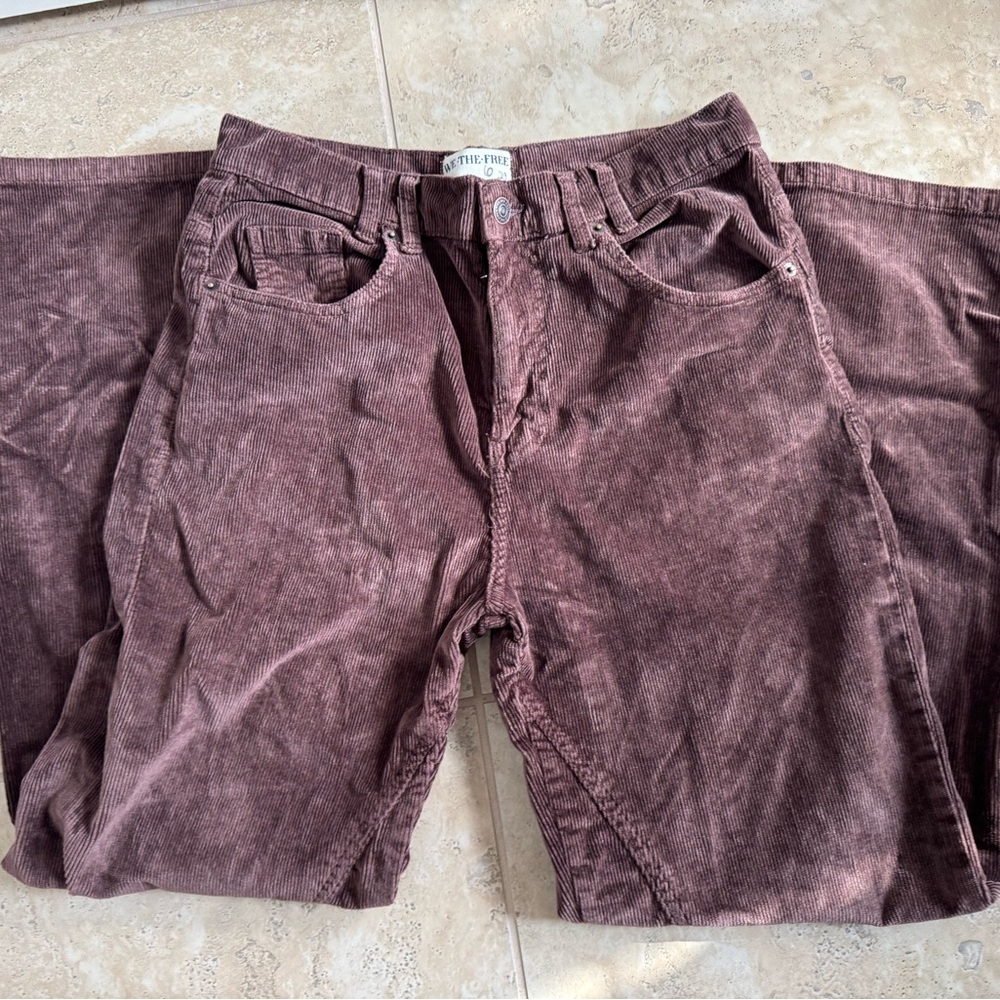 Free People High Rise Risk Taker, brown size 29
